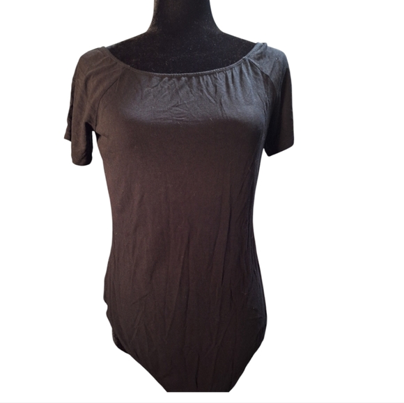 🐞 Asos Black Short Sleeve Body Suit - Size 14 - Picture 2 of 7